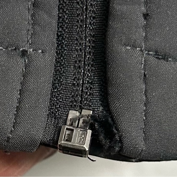 Free Country Mens Knit Fleece Jacket Black Full Zip Quilted Overlay Size XXL - Picture 8 of 10